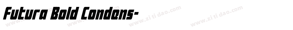 Futura Bold Condens字体转换